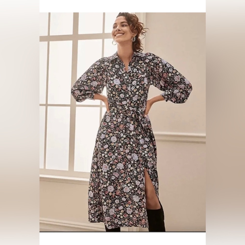 NWT Ann Taylor floral collard midi dress size 6